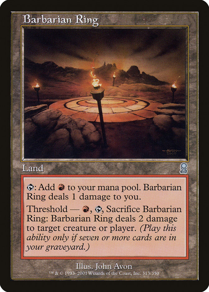 Barbarian Ring – Uncommon Magic: The Gathering card from Odyssey (#313)
