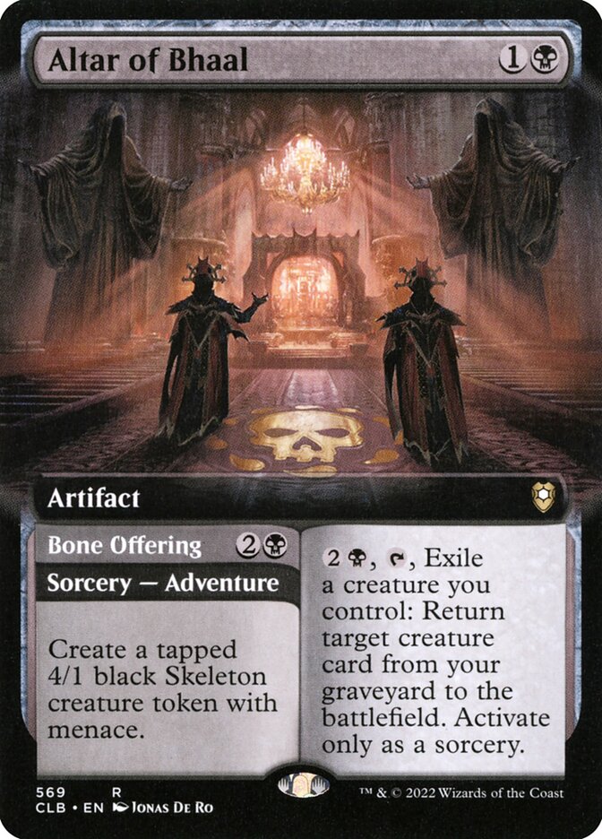 Altar of Bhaal // Bone Offering – Rare Magic: The Gathering card from Commander Legends: Battle for Baldur's Gate (#569)