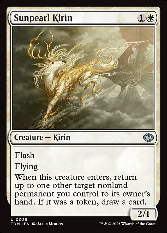 Sunpearl Kirin – Uncommon Magic: The Gathering card from Tarkir: Dragonstorm (#29)