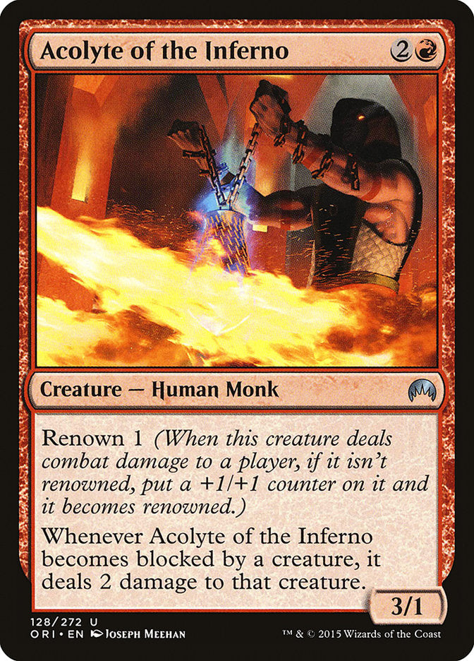 Acolyte of the Inferno – Uncommon Magic: The Gathering card from Magic Origins (#128)
