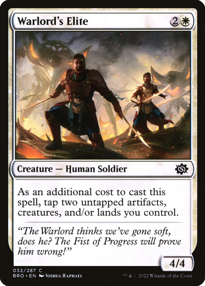 Warlord's Elite – Common Magic: The Gathering card from The Brothers' War (#32)