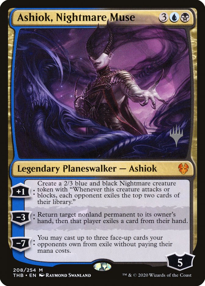 Ashiok, Nightmare Muse – Mythic Magic: The Gathering card from Theros Beyond Death Promos (#208p)