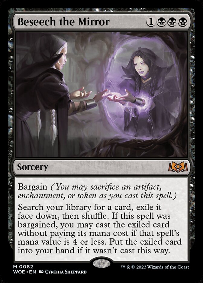 Beseech the Mirror – Mythic Magic: The Gathering card from Wilds of Eldraine (#82)
