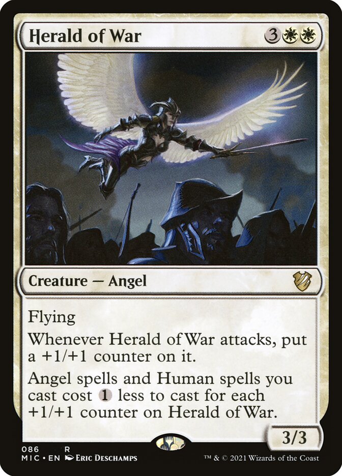 Herald of War – Rare Magic: The Gathering card from Midnight Hunt Commander (#86)
