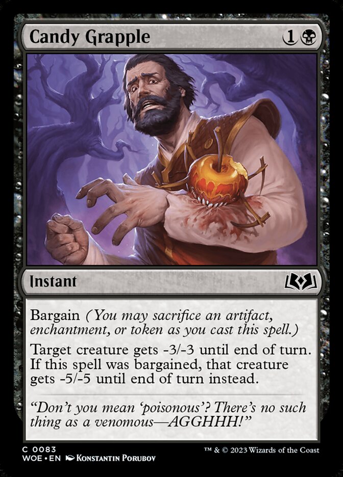 Candy Grapple – Common Magic: The Gathering card from Wilds of Eldraine (#83)