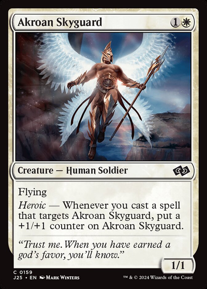 Akroan Skyguard – Common Magic: The Gathering card from Foundations Jumpstart (#159)