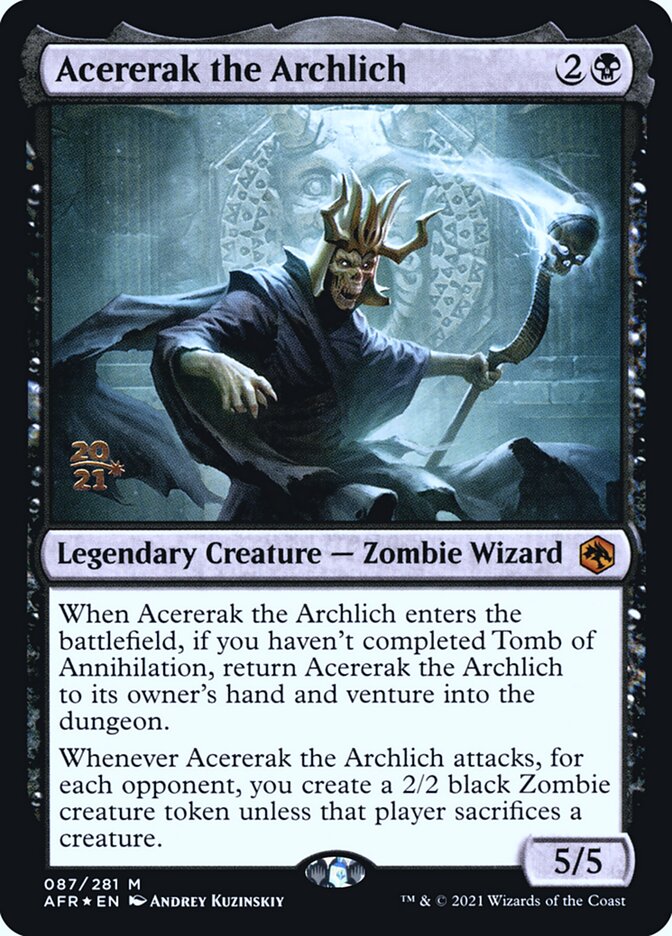 Acererak the Archlich – Mythic Magic: The Gathering card from Adventures in the Forgotten Realms Promos (#87s)