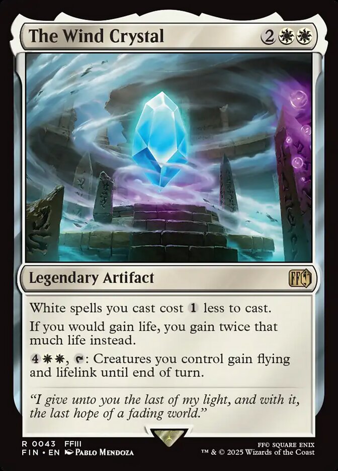 The Wind Crystal – Rare Magic: The Gathering card from Final Fantasy (#43)