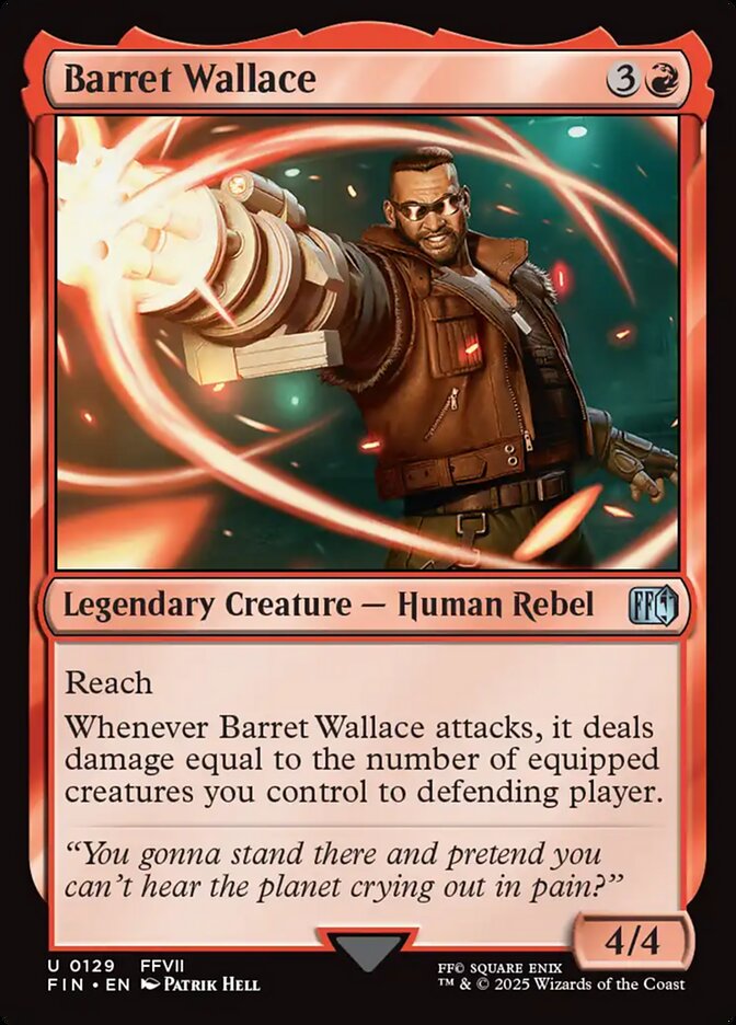 Barret Wallace – Uncommon Magic: The Gathering card from Final Fantasy (#129)