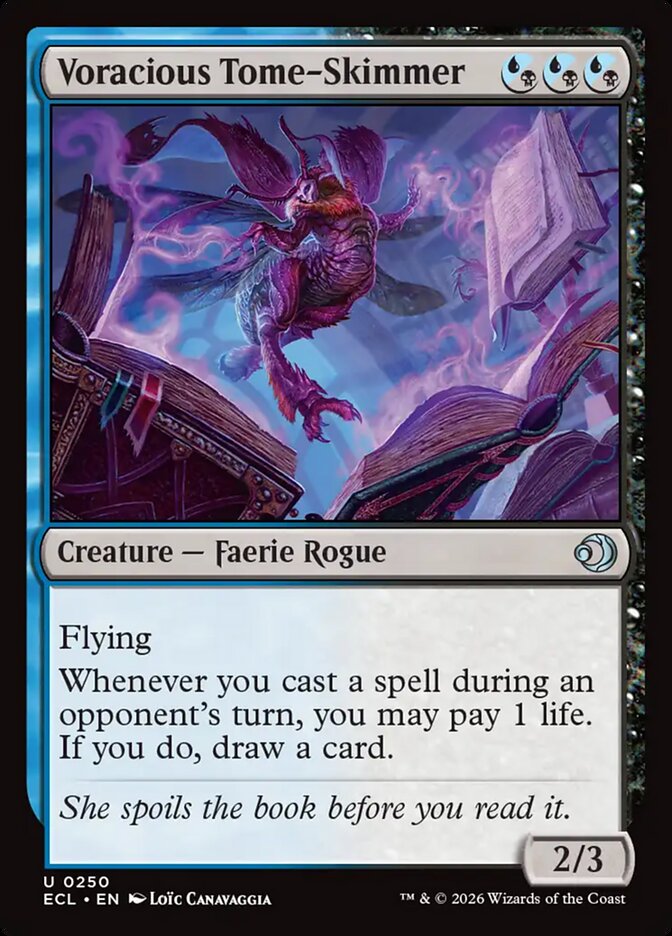 Voracious Tome-Skimmer – Uncommon Magic: The Gathering card from Lorwyn Eclipsed (#250)