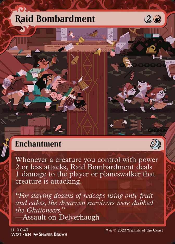 Raid Bombardment – Uncommon Magic: The Gathering card from Wilds of Eldraine: Enchanting Tales (#47)