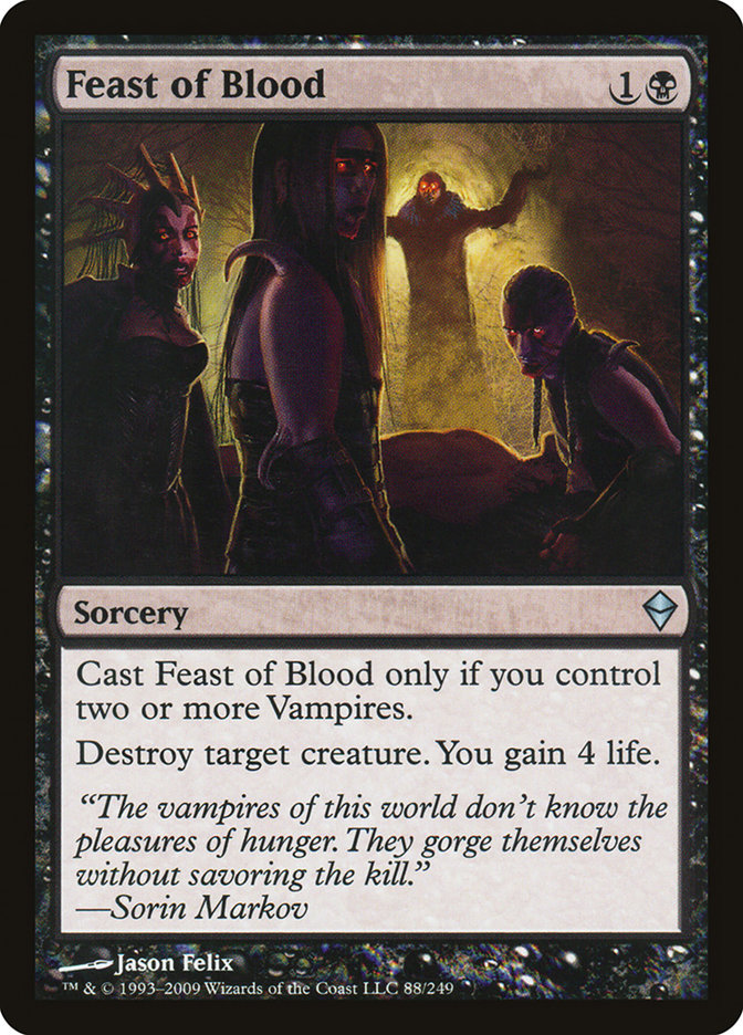 Feast of Blood – Uncommon Magic: The Gathering card from Zendikar (#88)