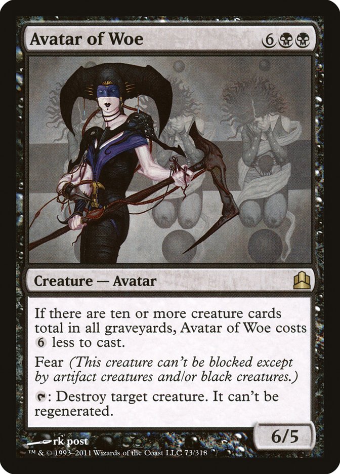 Avatar of Woe – Rare Magic: The Gathering card from Commander 2011 (#73)