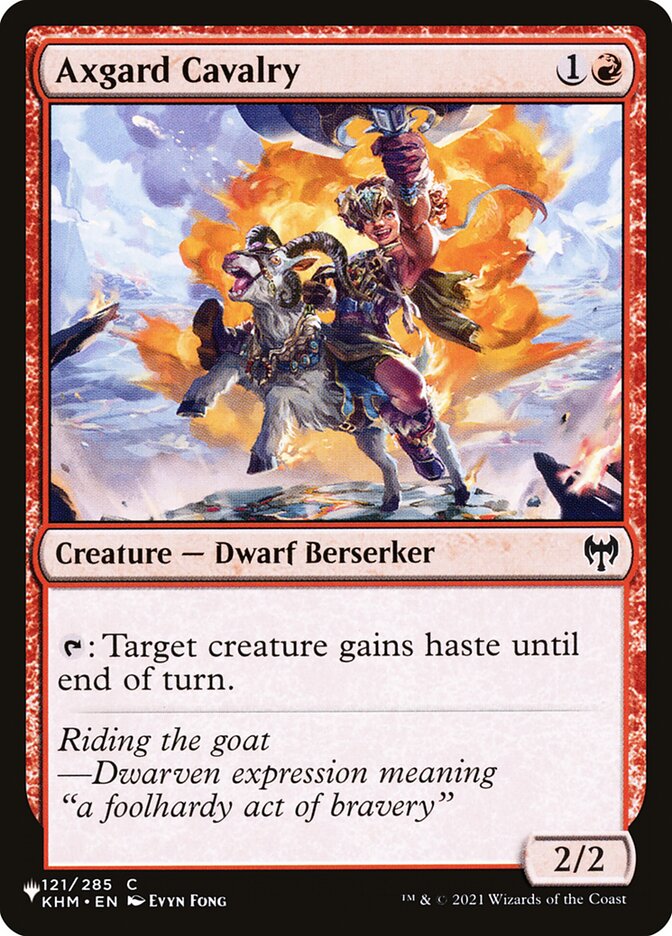 Axgard Cavalry – Common Magic: The Gathering card from The List (#KHM-121)