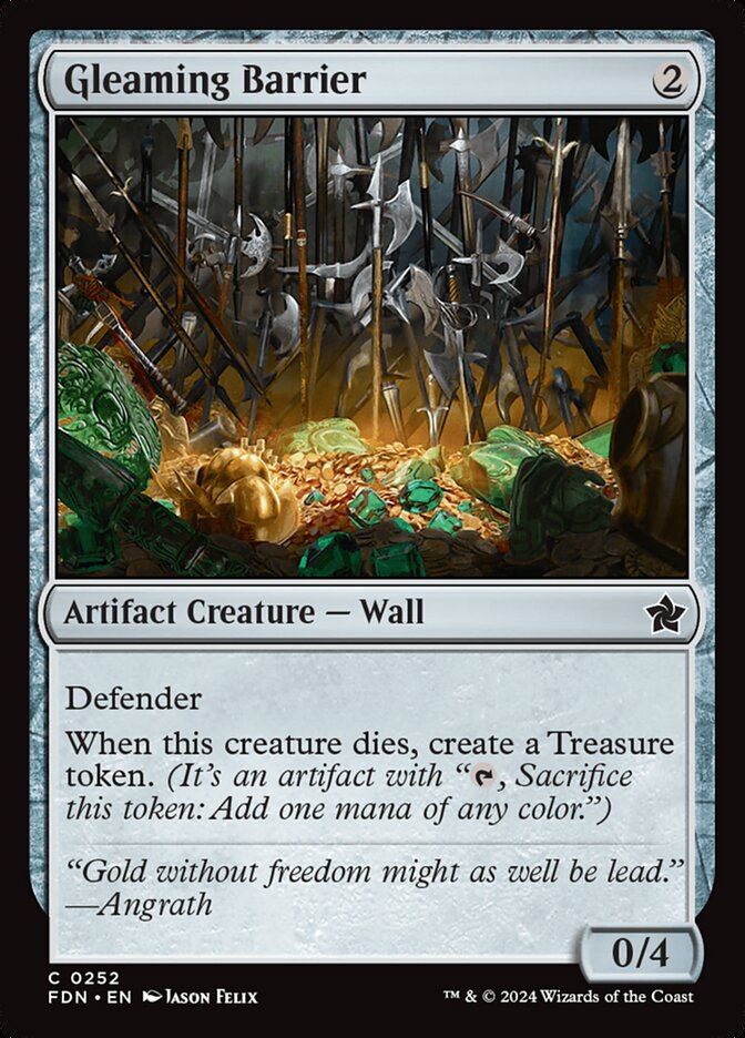 Gleaming Barrier – Common Magic: The Gathering card from Foundations (#252)