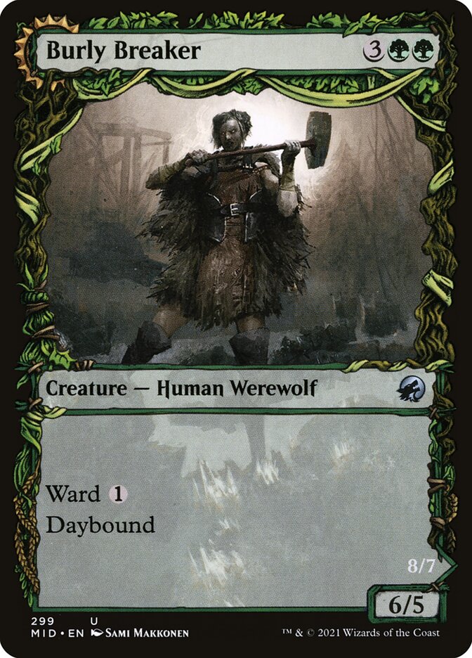Burly Breaker // Dire-Strain Demolisher – Uncommon Magic: The Gathering card from Innistrad: Midnight Hunt (#299)