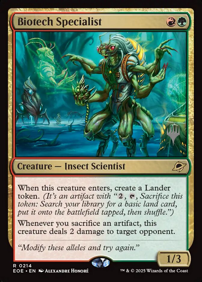 Biotech Specialist – Rare Magic: The Gathering card from Edge of Eternities Promos (#214p)