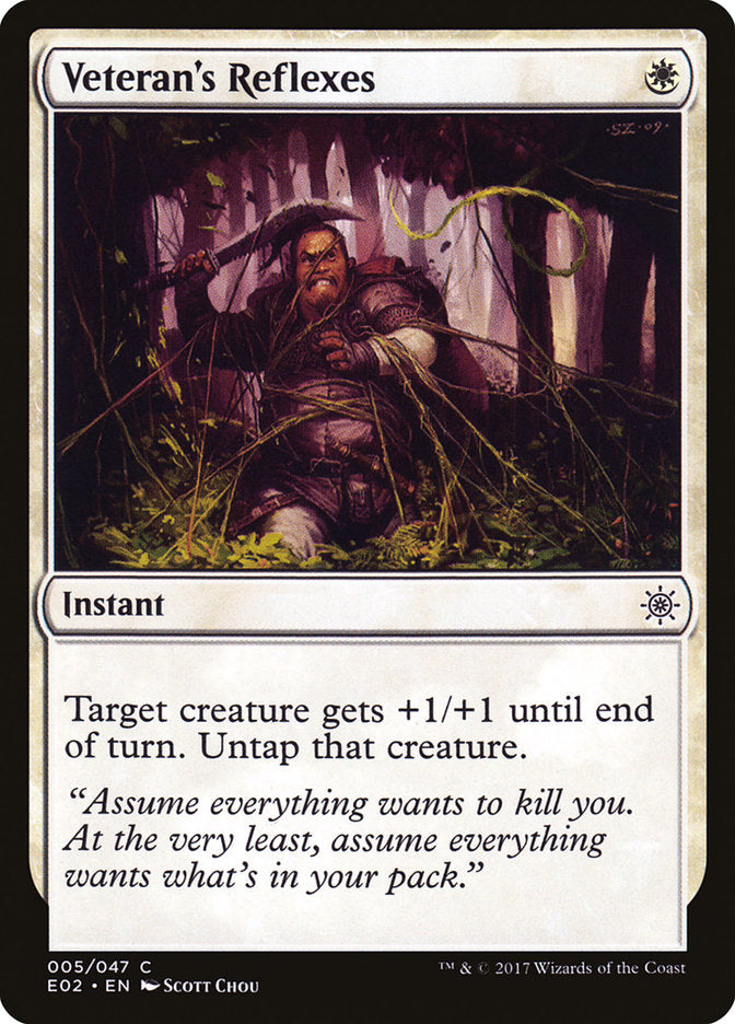 Veteran's Reflexes – Common Magic: The Gathering card from Explorers of Ixalan (#5)