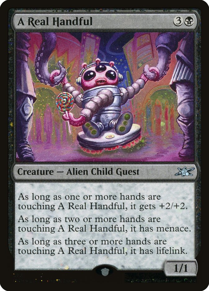 A Real Handful – Uncommon Magic: The Gathering card from Unfinity (#373)