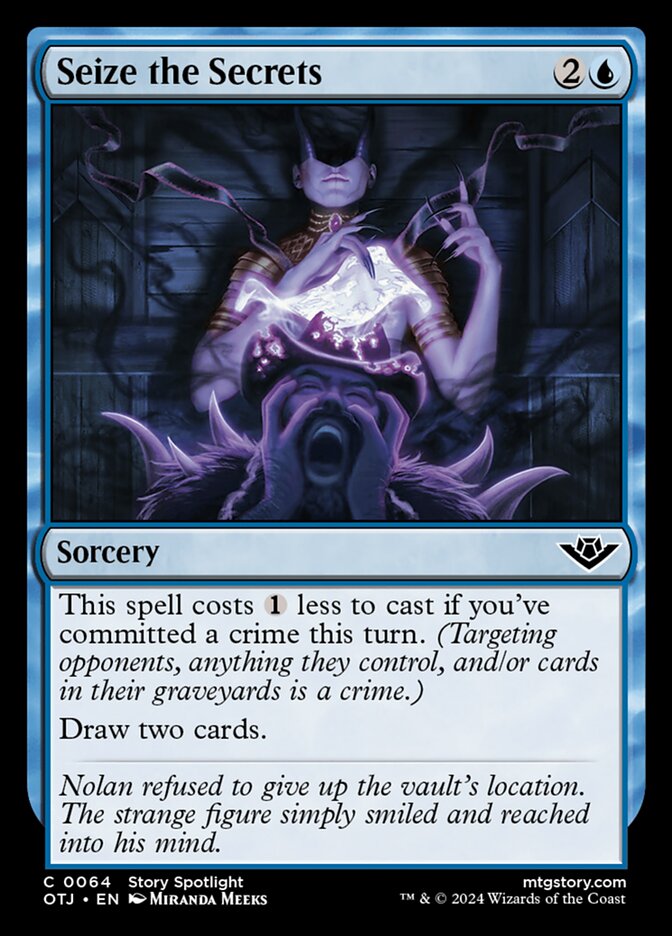 Seize the Secrets – Common Magic: The Gathering card from Outlaws of Thunder Junction (#64)