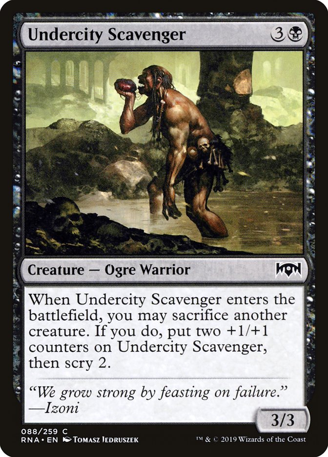 Undercity Scavenger – Common Magic: The Gathering card from Ravnica Allegiance (#88)