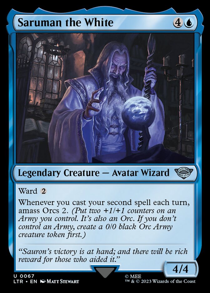 Saruman the White – Uncommon Magic: The Gathering card from The Lord of the Rings: Tales of Middle-earth (#67)