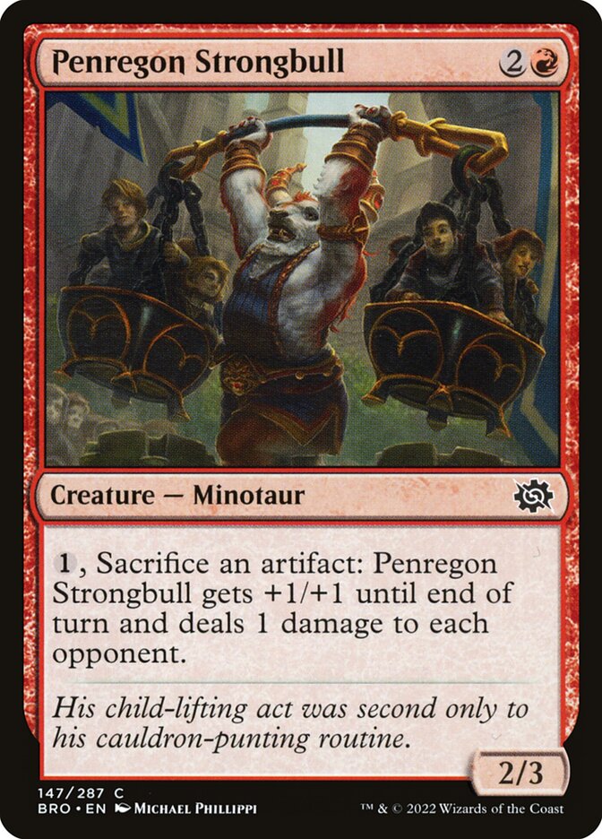 Penregon Strongbull – Common Magic: The Gathering card from The Brothers' War (#147)
