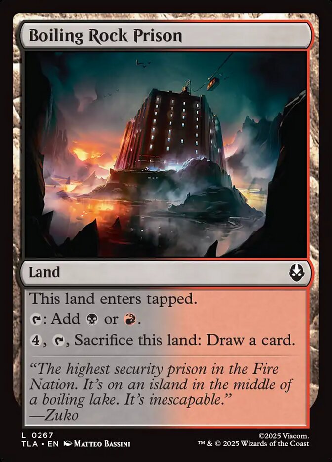 Boiling Rock Prison – Common Magic: The Gathering card from Avatar: The Last Airbender (#267)