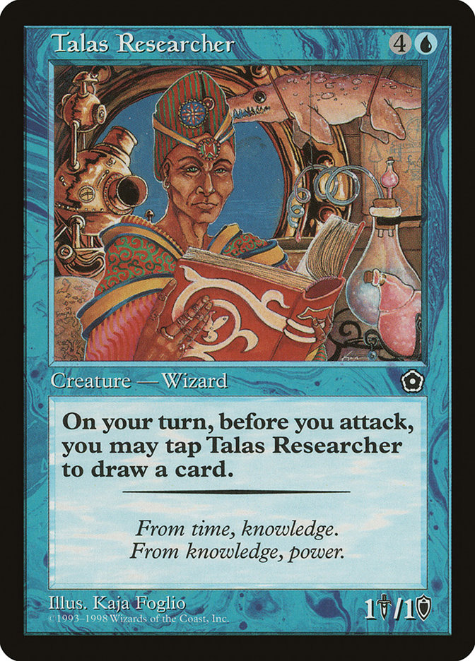 Talas Researcher – Rare Magic: The Gathering card from Portal Second Age (#51)