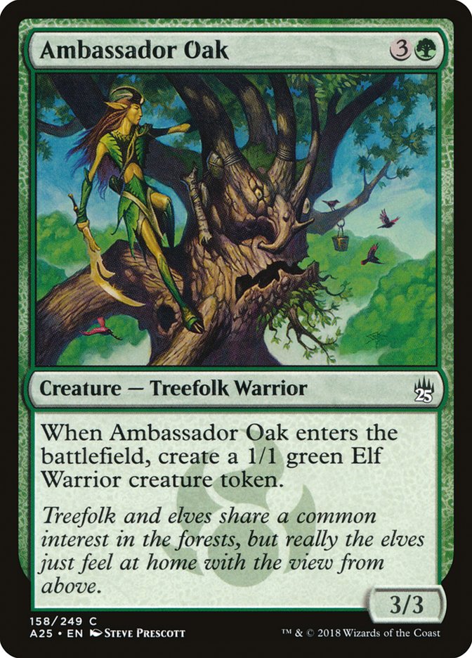 Ambassador Oak – Common Magic: The Gathering card from Masters 25 (#158)