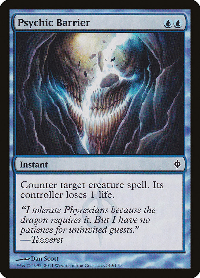 Psychic Barrier – Common Magic: The Gathering card from New Phyrexia (#43)