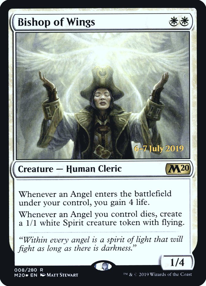Bishop of Wings – Rare Magic: The Gathering card from Core Set 2020 Promos (#8s)