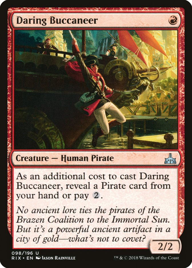 Daring Buccaneer – Uncommon Magic: The Gathering card from Rivals of Ixalan (#98)