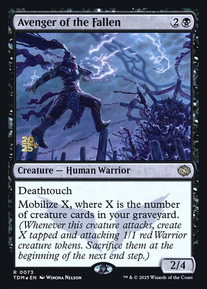 Avenger of the Fallen – Rare Magic: The Gathering card from Tarkir: Dragonstorm Promos (#73s)