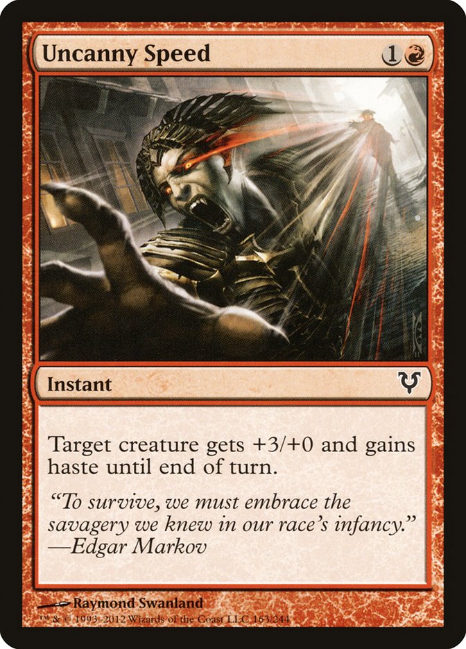 Uncanny Speed – Common Magic: The Gathering card from Avacyn Restored (#163)