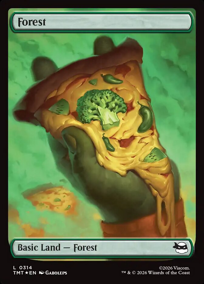 Forest – Common Magic: The Gathering card from Teenage Mutant Ninja Turtles (#314)