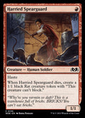 Harried Spearguard – Common Magic: The Gathering card from Wilds of Eldraine (#135)