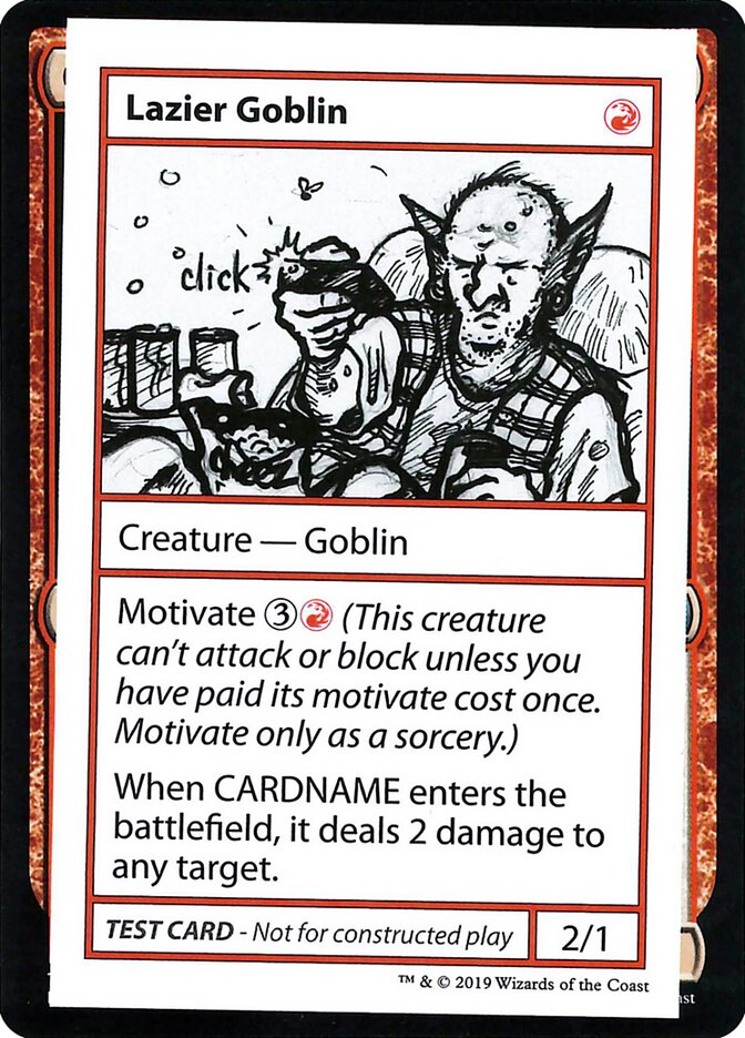 Lazier Goblin – Rare Magic: The Gathering card from Mystery Booster Playtest Cards 2021 (#56)