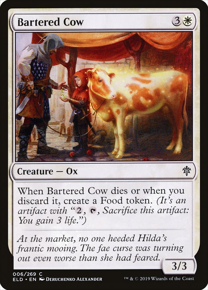 Bartered Cow – Common Magic: The Gathering card from Throne of Eldraine (#6)