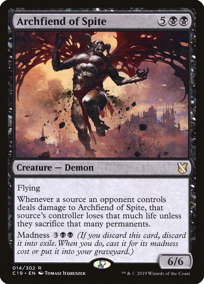 Archfiend of Spite – Rare Magic: The Gathering card from Commander 2019 (#14)