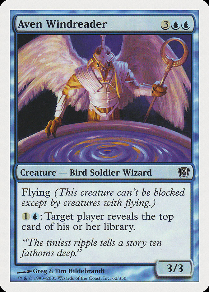 Aven Windreader – Common Magic: The Gathering card from Ninth Edition (#62)