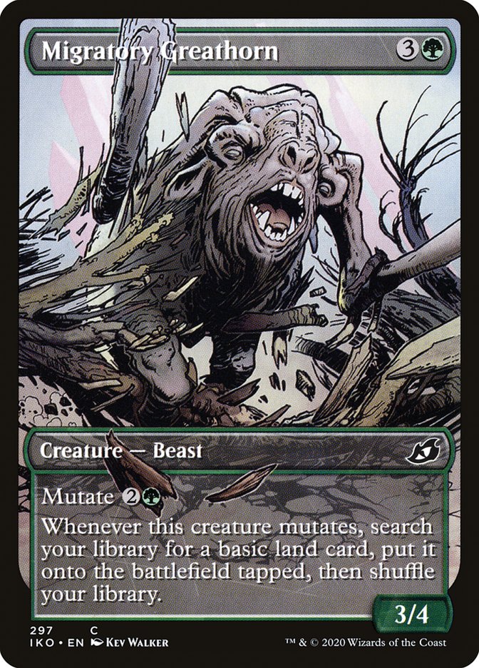 Migratory Greathorn – Common Magic: The Gathering card from Ikoria: Lair of Behemoths (#297)