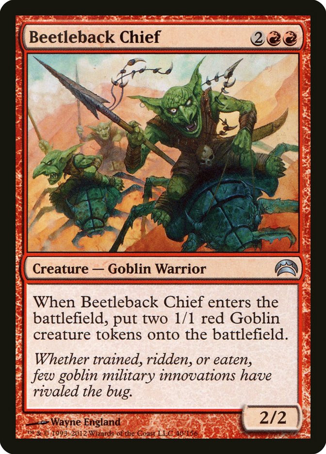 Beetleback Chief – Uncommon Magic: The Gathering card from Planechase 2012 (#40)