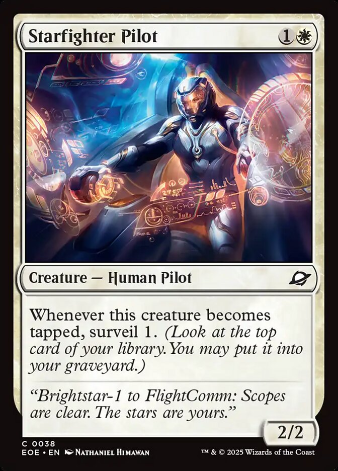 Starfighter Pilot – Common Magic: The Gathering card from Edge of Eternities (#38)