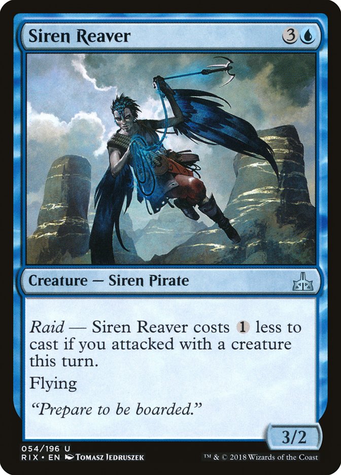 Siren Reaver – Uncommon Magic: The Gathering card from Rivals of Ixalan (#54)