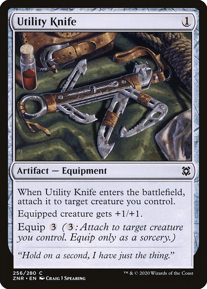 Utility Knife – Common Magic: The Gathering card from Zendikar Rising (#256)