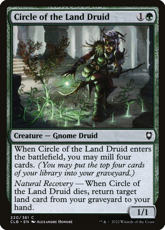 Circle of the Land Druid – Common Magic: The Gathering card from Commander Legends: Battle for Baldur's Gate (#220)