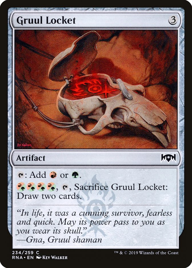 Gruul Locket – Common Magic: The Gathering card from Ravnica Allegiance (#234)