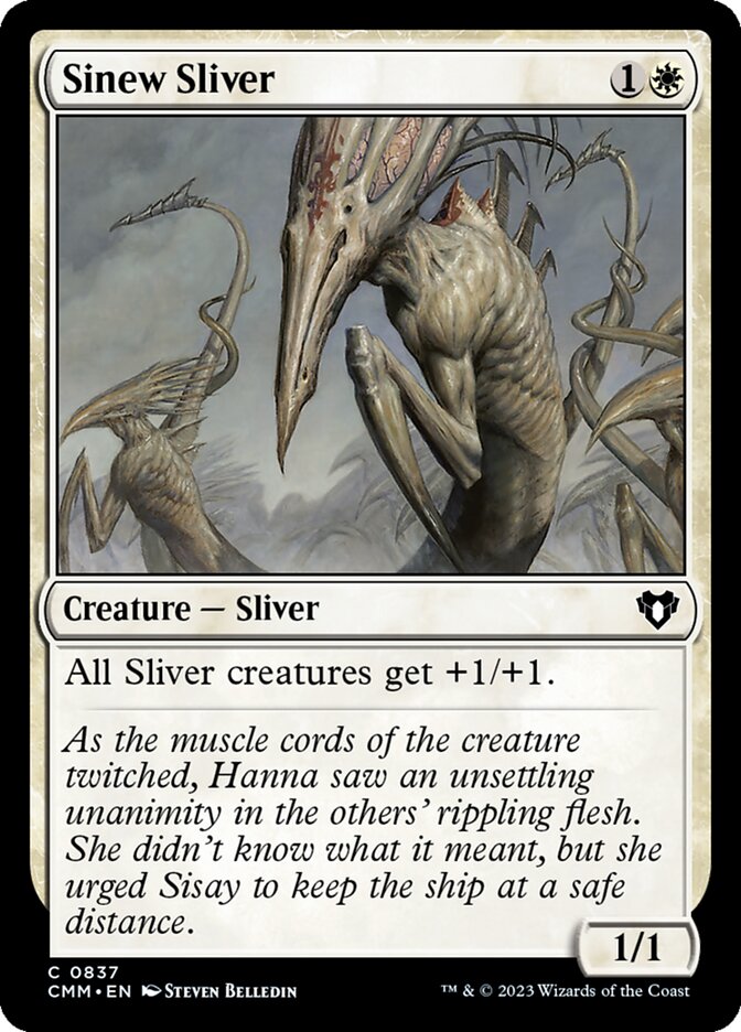 Sinew Sliver – Common Magic: The Gathering card from Commander Masters (#837)