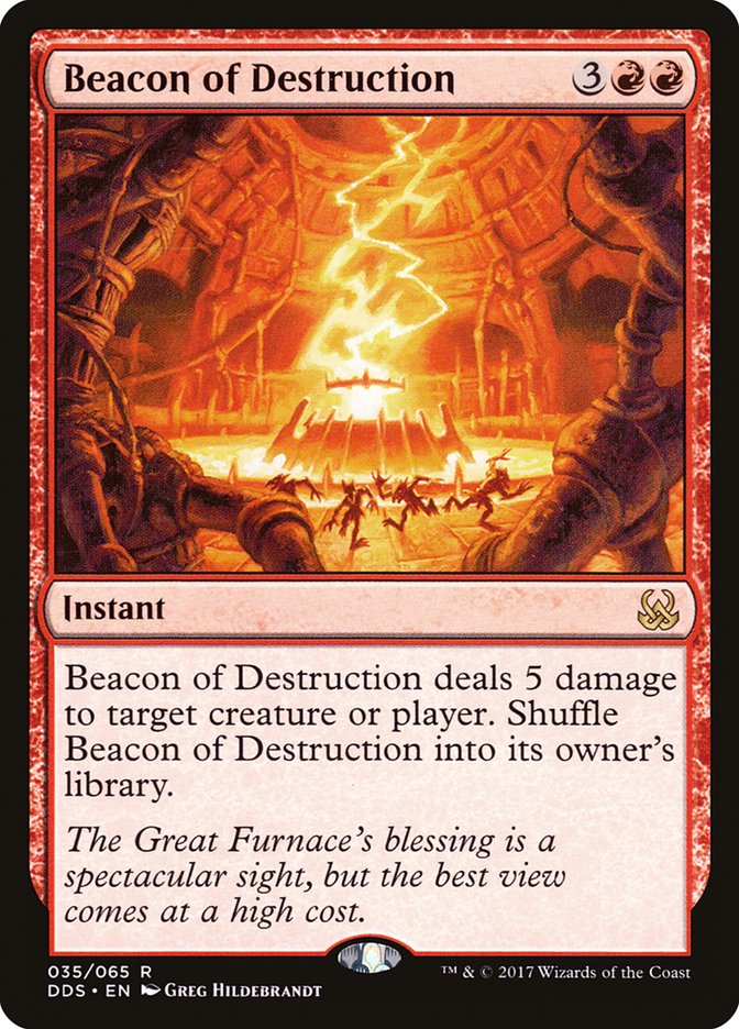 Beacon of Destruction – Rare Magic: The Gathering card from Duel Decks: Mind vs. Might (#35)